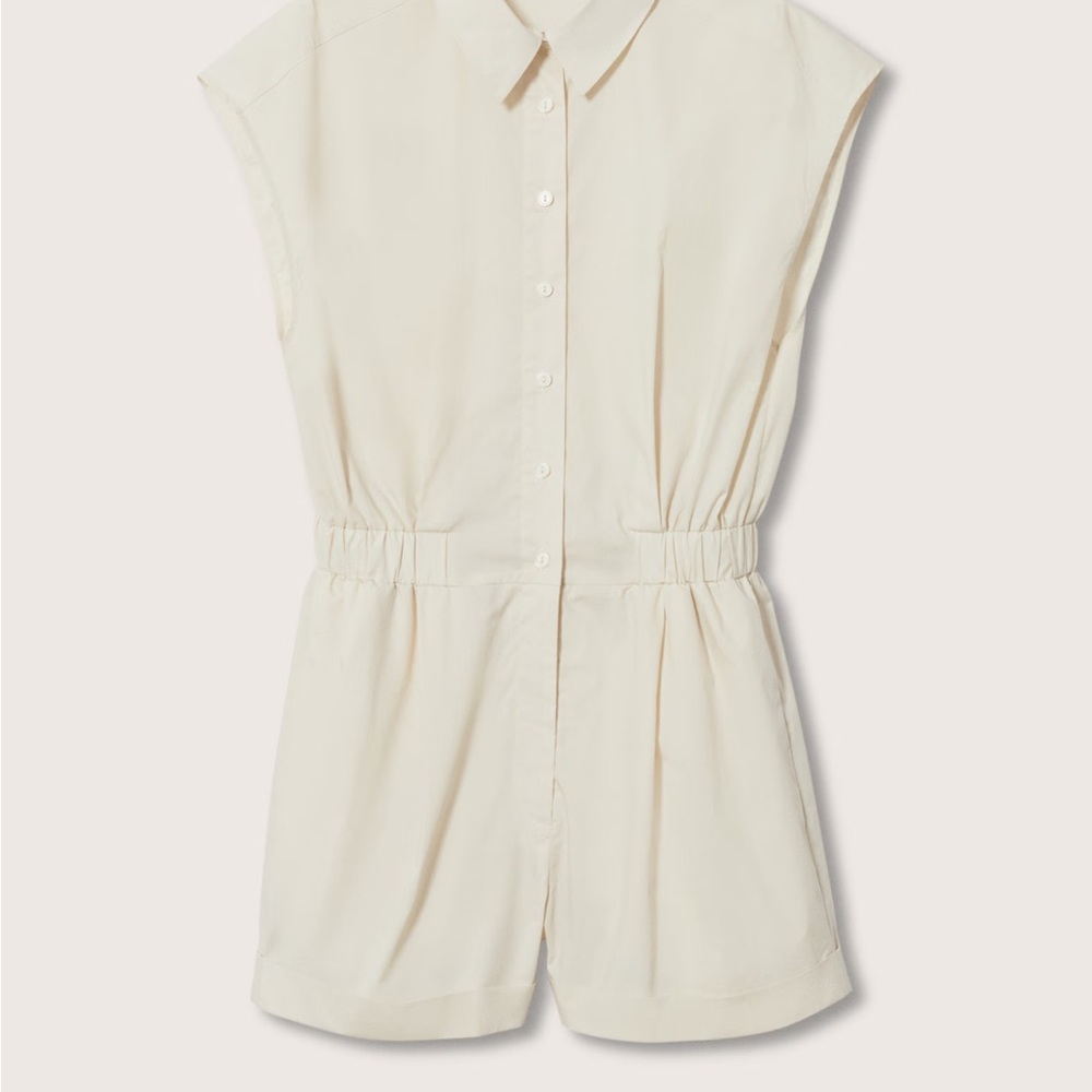 Mango Cream Sleeveless Romper